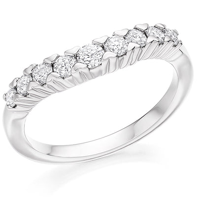 Claw-Set Half Eternity Ring, 0.5ct total (HET10466)