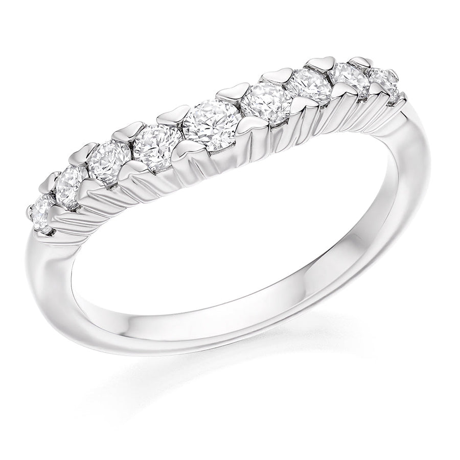 Claw-Set Half Eternity Ring, 0.5ct total (HET10466)
