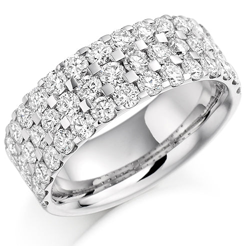 Micro-Claw Half Eternity Ring, 2.25ct total