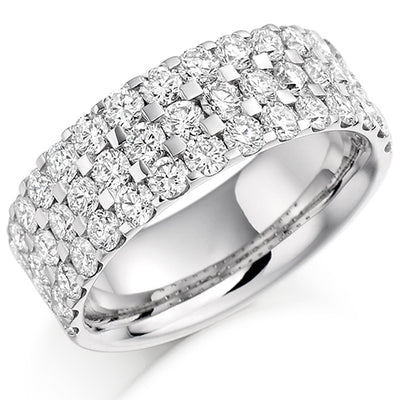 Micro-Claw Half Eternity Ring, 2.25ct total
