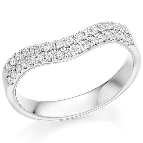 Micro-Claw Half Eternity Ring, 0.33ct total