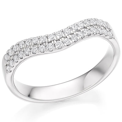 Micro-Claw Half Eternity Ring, 0.33ct total