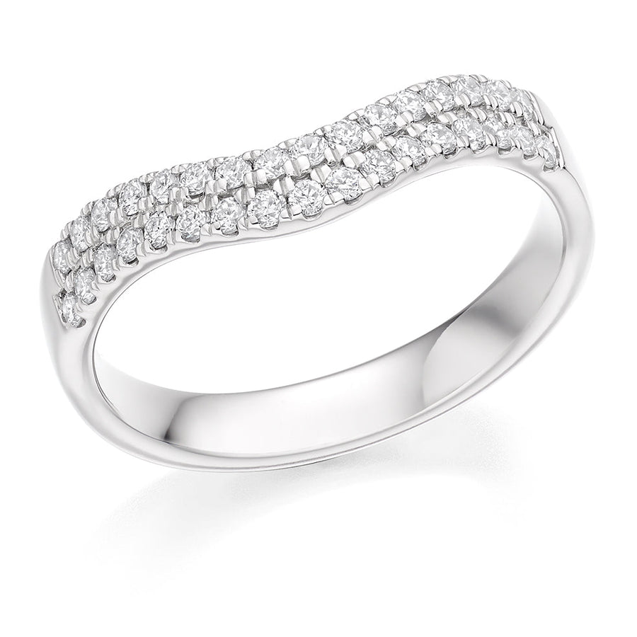 Micro-Claw Half Eternity Ring, 0.33ct total