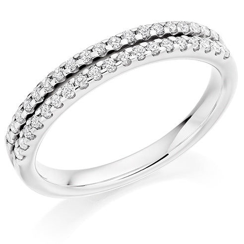 Micro-Claw Half Eternity Ring, 0.3ct total