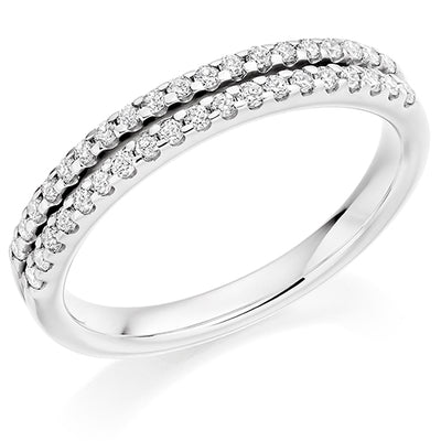 Micro-Claw Half Eternity Ring, 0.3ct total