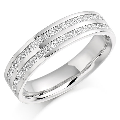 Channel-Set Half Eternity Ring, 0.75ct total (HET1078)