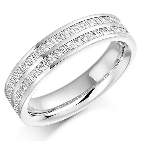 Channel-Set Half Eternity Ring, 0.55ct total