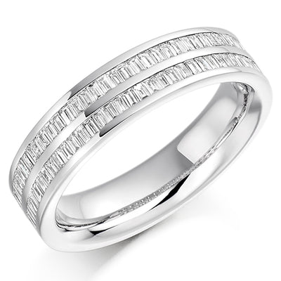 Channel-Set Half Eternity Ring, 0.55ct total