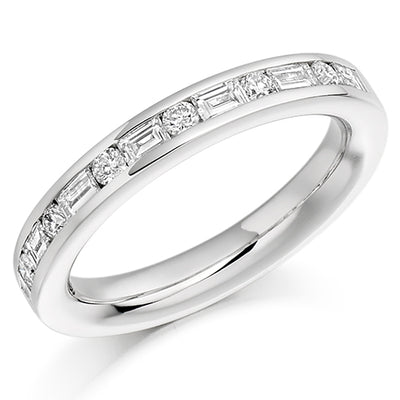 Channel-Set Half Eternity Ring, 0.55ct total (HET1080)