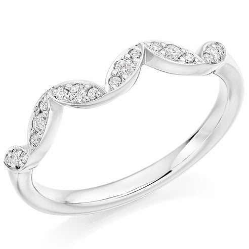 Grain-Set Half Eternity Ring, 0.16ct total