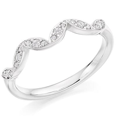 Grain-Set Half Eternity Ring, 0.16ct total