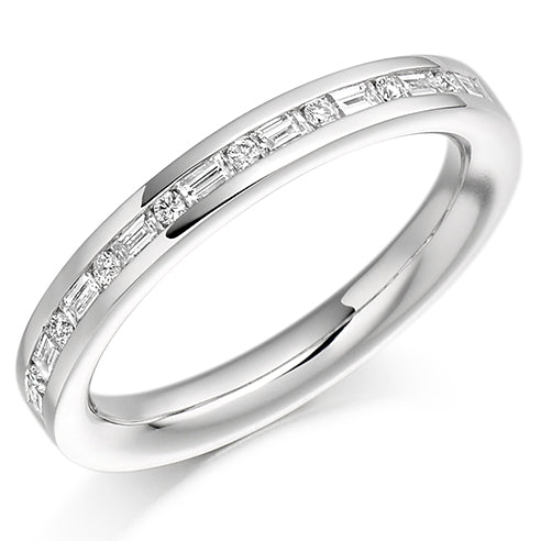 Channel-Set Half Eternity Ring, 0.3ct total (HET1083)