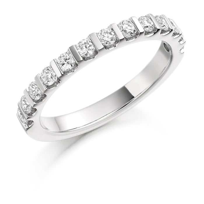 Bar-Set Half Eternity Ring, 0.5ct total (HET1084)