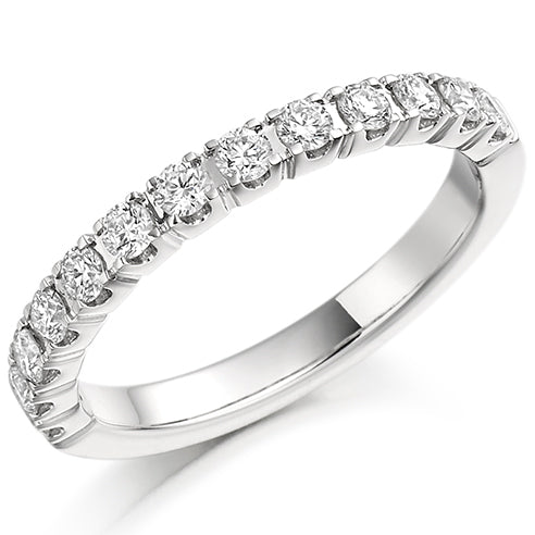 Castle-Claw Half Eternity Ring, 0.5ct total (HET1086)