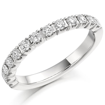 Castle-Claw Half Eternity Ring, 0.5ct total (HET1086)