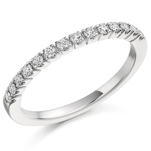 Castle-Claw Half Eternity Ring, 0.23ct total
