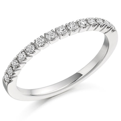 Castle-Claw Half Eternity Ring, 0.23ct total