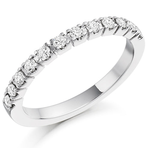 Castle-Claw Half Eternity Ring, 0.33ct total
