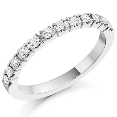 Castle-Claw Half Eternity Ring, 0.33ct total
