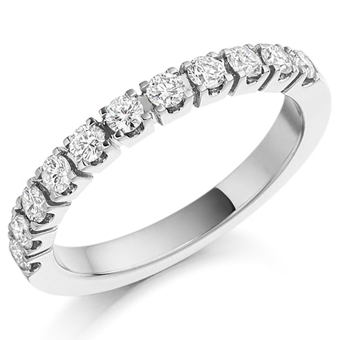 Castle-Claw Half Eternity Ring, 0.5ct total