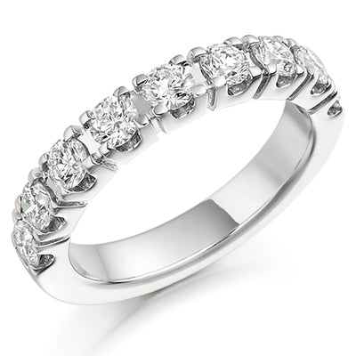 Castle-Claw Half Eternity Ring, 1.0ct total (HET1101)