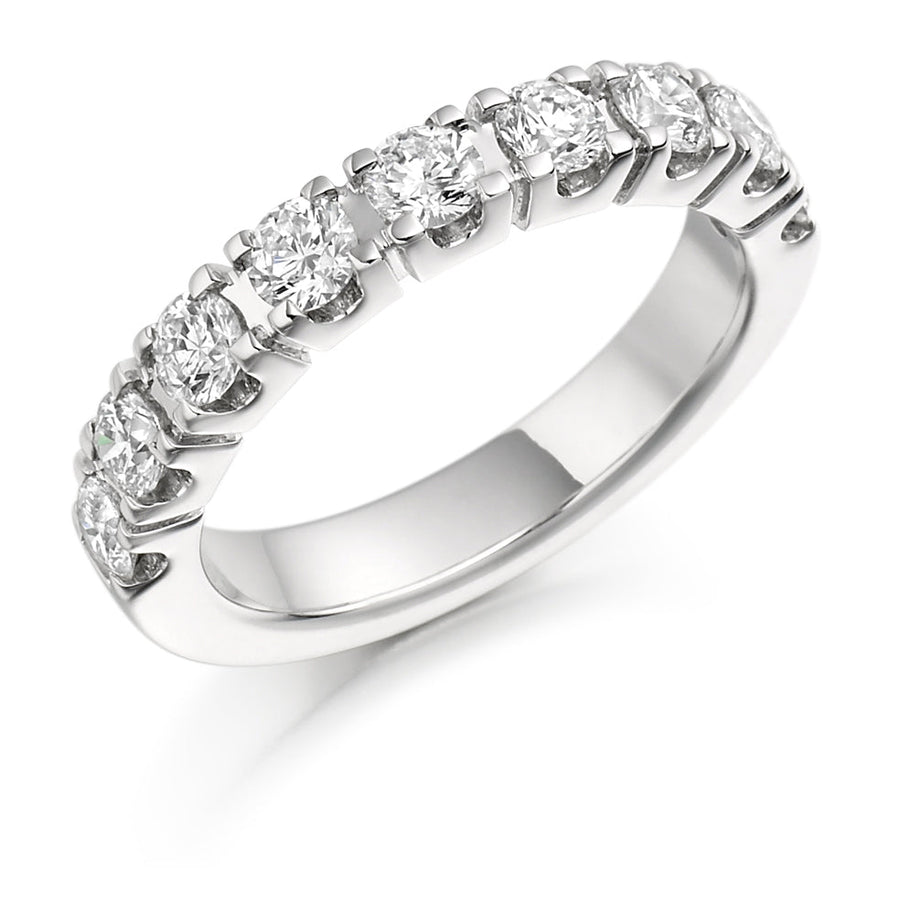 Castle-Claw Half Eternity Ring, 1.0ct total (HET1101)