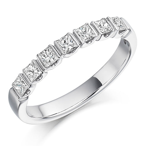 Bar-Set Half Eternity Ring, 0.5ct total (HET1102)