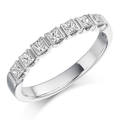 Bar-Set Half Eternity Ring, 0.5ct total (HET1102)