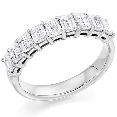 Claw-Set Half Eternity Ring, 1.55ct total
