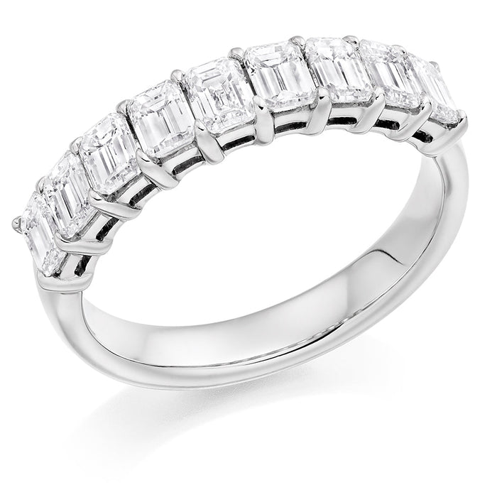 Claw-Set Half Eternity Ring, 1.55ct total