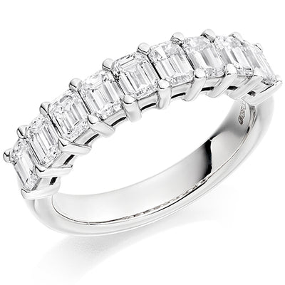 Claw-Set Half Eternity Ring, 2.0ct total