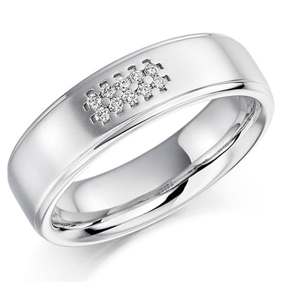 Grain-Set Diamond Half Eternity Ring, 0.06ct