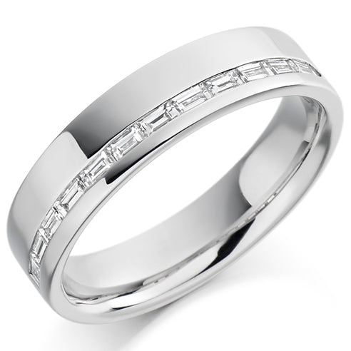 Offset Channel-Set Half Eternity Ring, 0.3ct total (HET1114)