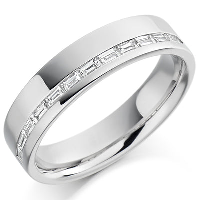 Offset Channel-Set Half Eternity Ring, 0.3ct total (HET1114)