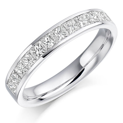 Channel-Set Half Eternity Ring, 0.85ct total