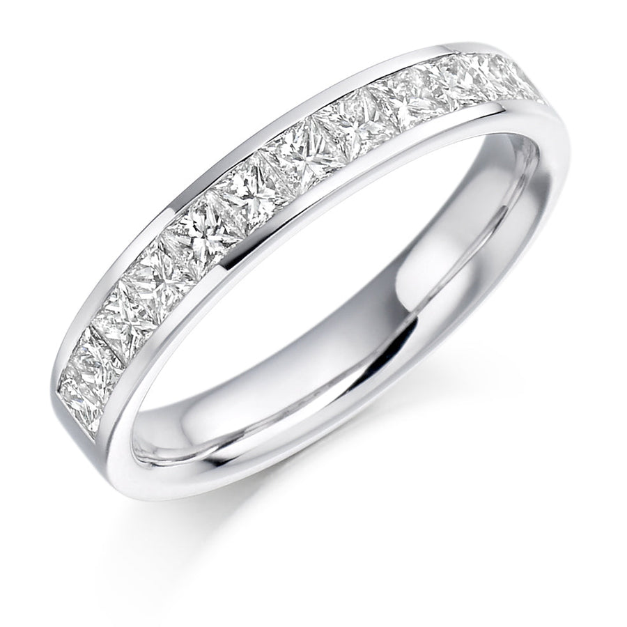 Channel-Set Half Eternity Ring, 0.85ct total