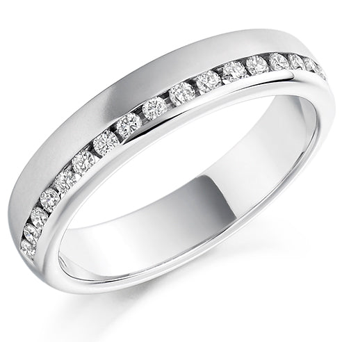 Offset Channel-Set Half Eternity Ring, 0.25ct total (HET1124)