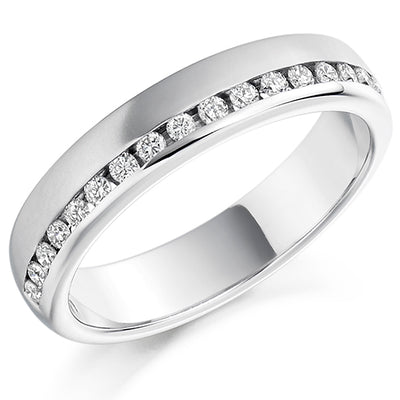 Offset Channel-Set Half Eternity Ring, 0.25ct total (HET1124)