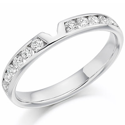Shaped Channel-Set Half Eternity Ring, 0.41ct total
