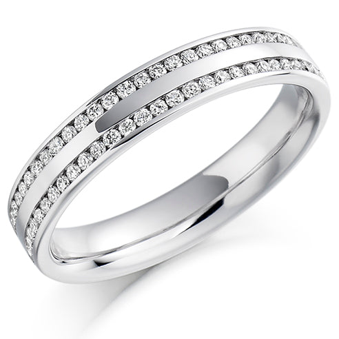 Channel-Set Half Eternity Ring, 0.26ct total
