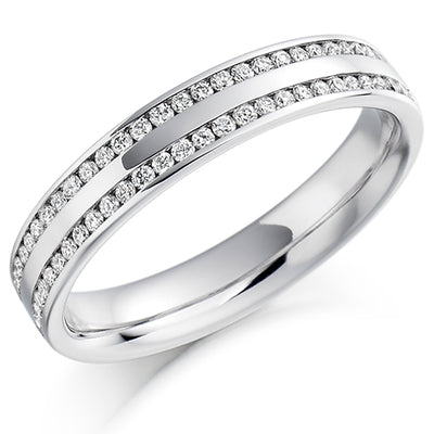 Channel-Set Half Eternity Ring, 0.26ct total
