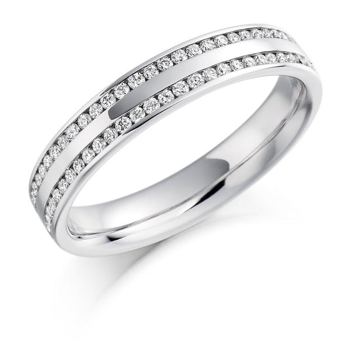 Channel-Set Half Eternity Ring, 0.26ct total