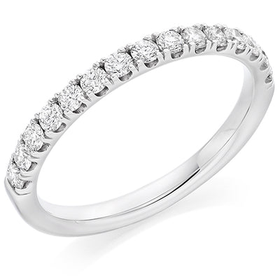 Micro-Claw Diamond Half Eternity Ring, 0.45ct