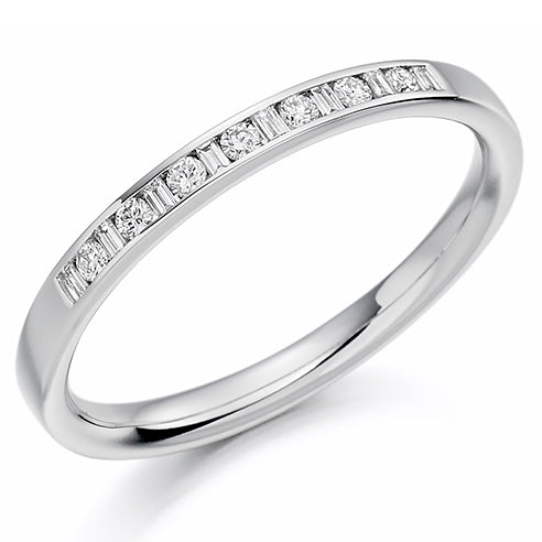 Channel-Set Half Eternity Ring, 0.15ct total (HET1142)