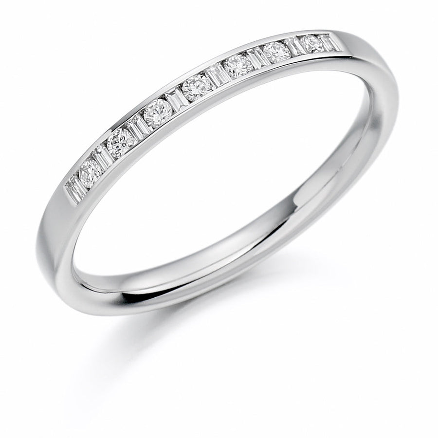 Channel-Set Half Eternity Ring, 0.15ct total (HET1142)