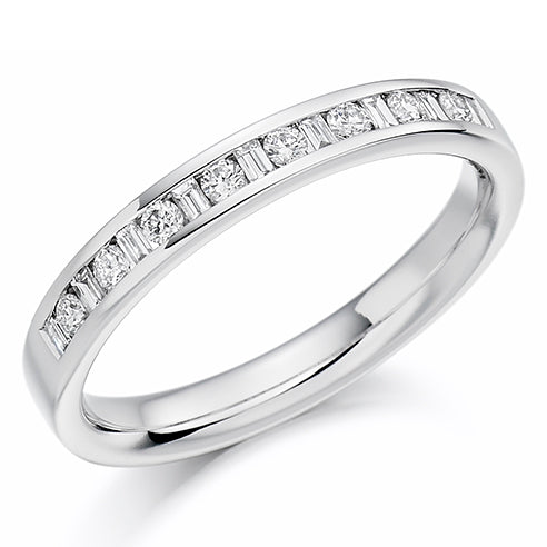 Channel-Set Half Eternity Ring, 0.25ct total (HET1143)