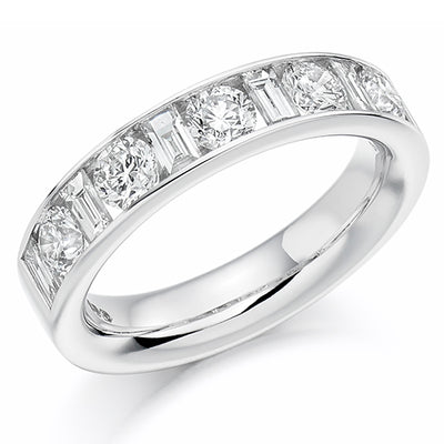 Channel-Set Half Eternity Ring, 1.5ct total (HET1144)