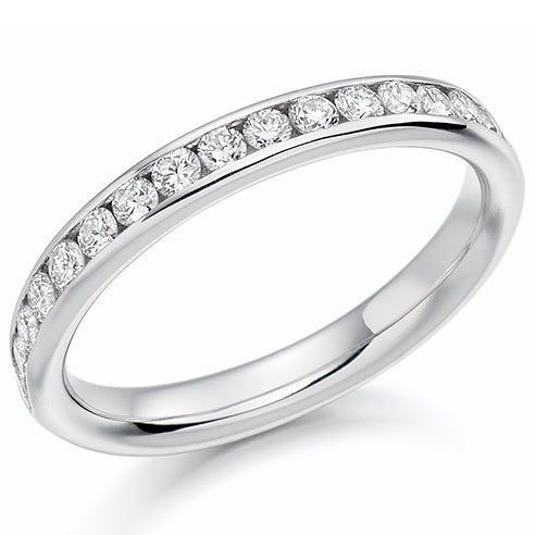 Channel-Set Half Eternity Ring, 0.42ct total