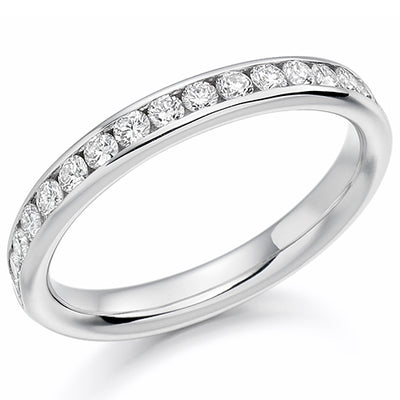 Channel-Set Half Eternity Ring, 0.42ct total