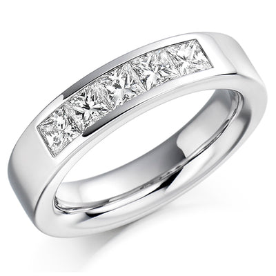 Channel-Set Half Eternity Ring, 1.0ct total (HET1146)